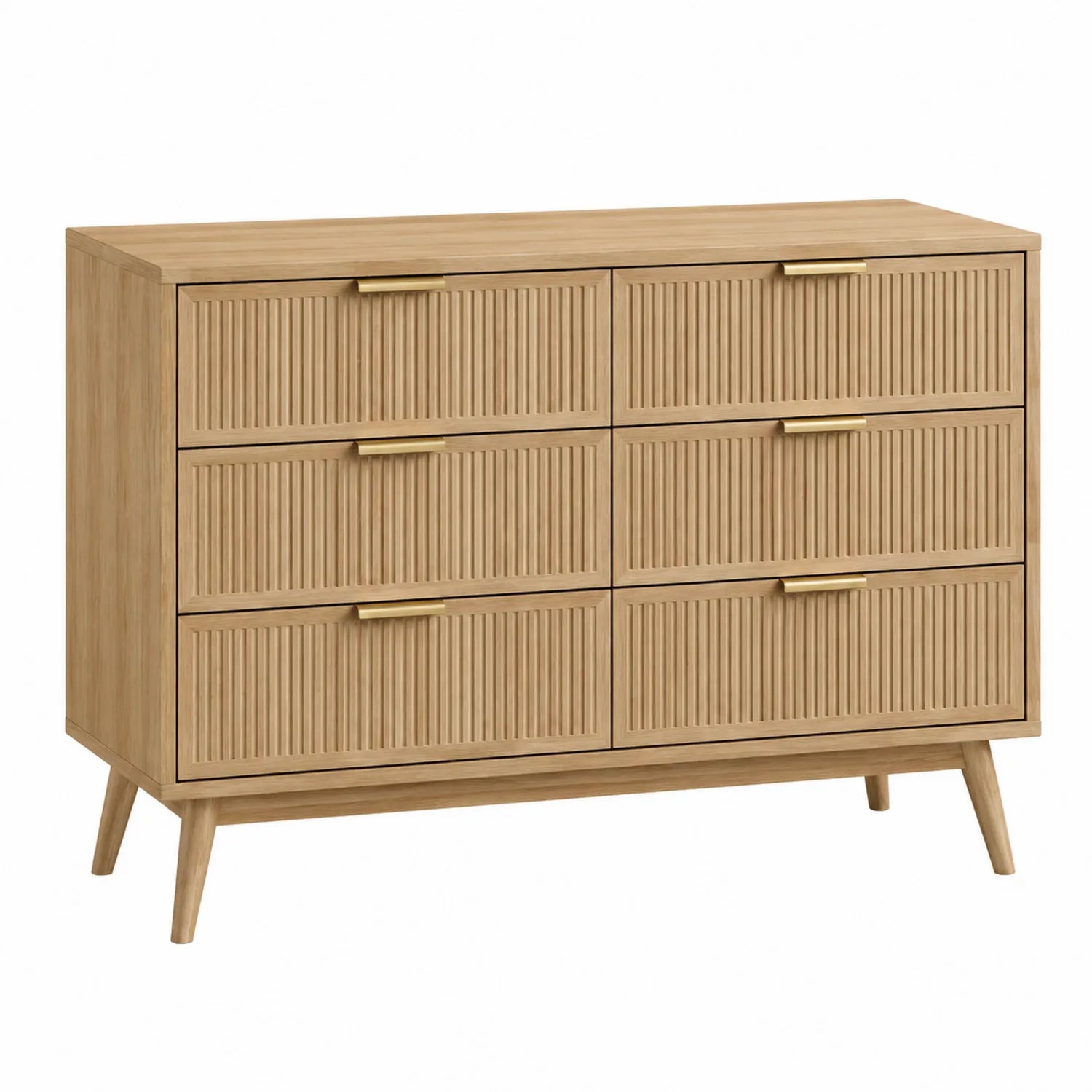 Cassettiera in Legno di Rovere con 6 Cassetti