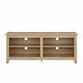 Mobile TV in MDF Rovere Naturale con Ripiani e Passacavi 120x40x50 cm