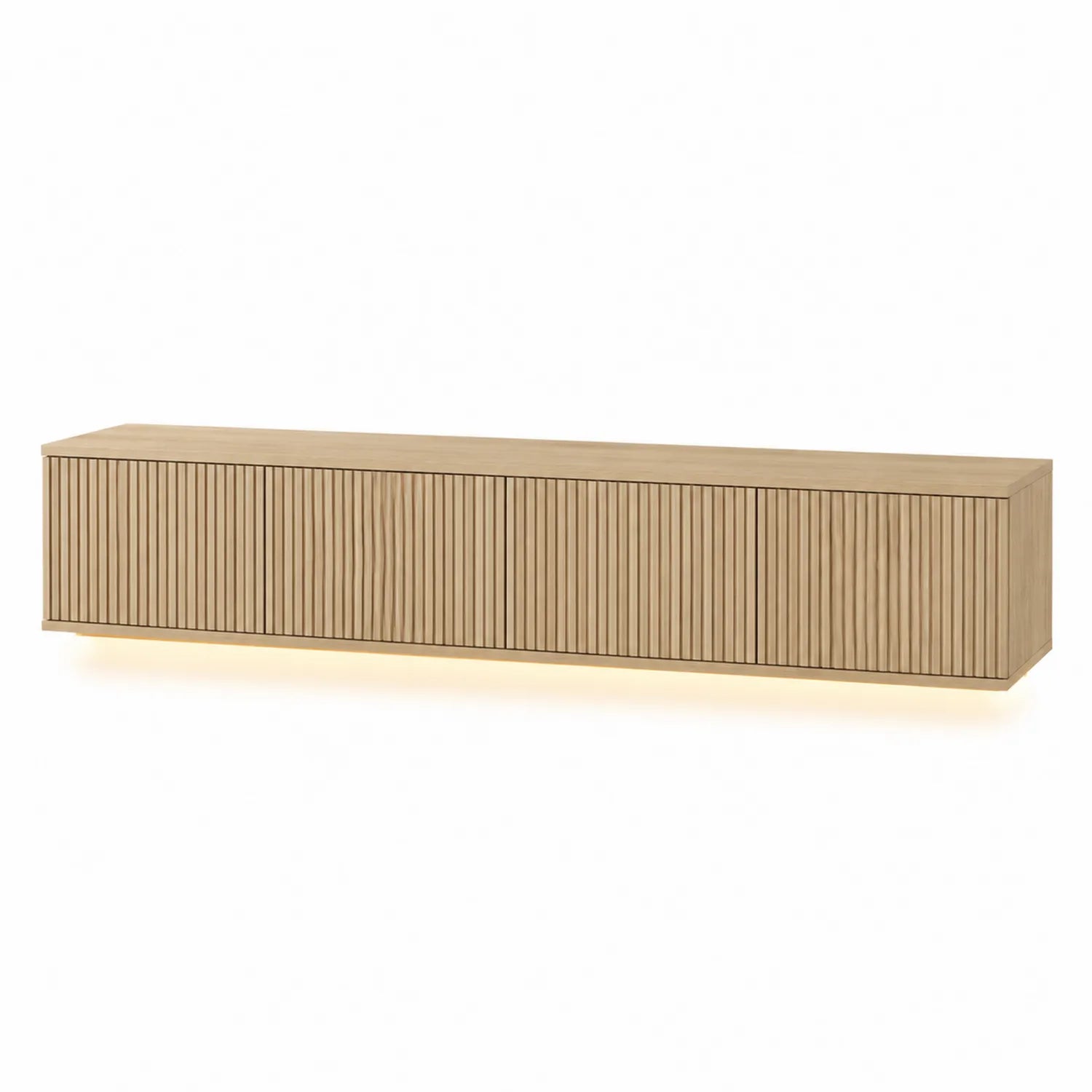 Mobile TV Sospeso in Legno di Rovere 180 cm