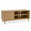 Mobile TV in legno con ante scorrevoli e ripiani 120x40x50 cm