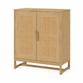 Credenza in Legno con Rattan Naturale