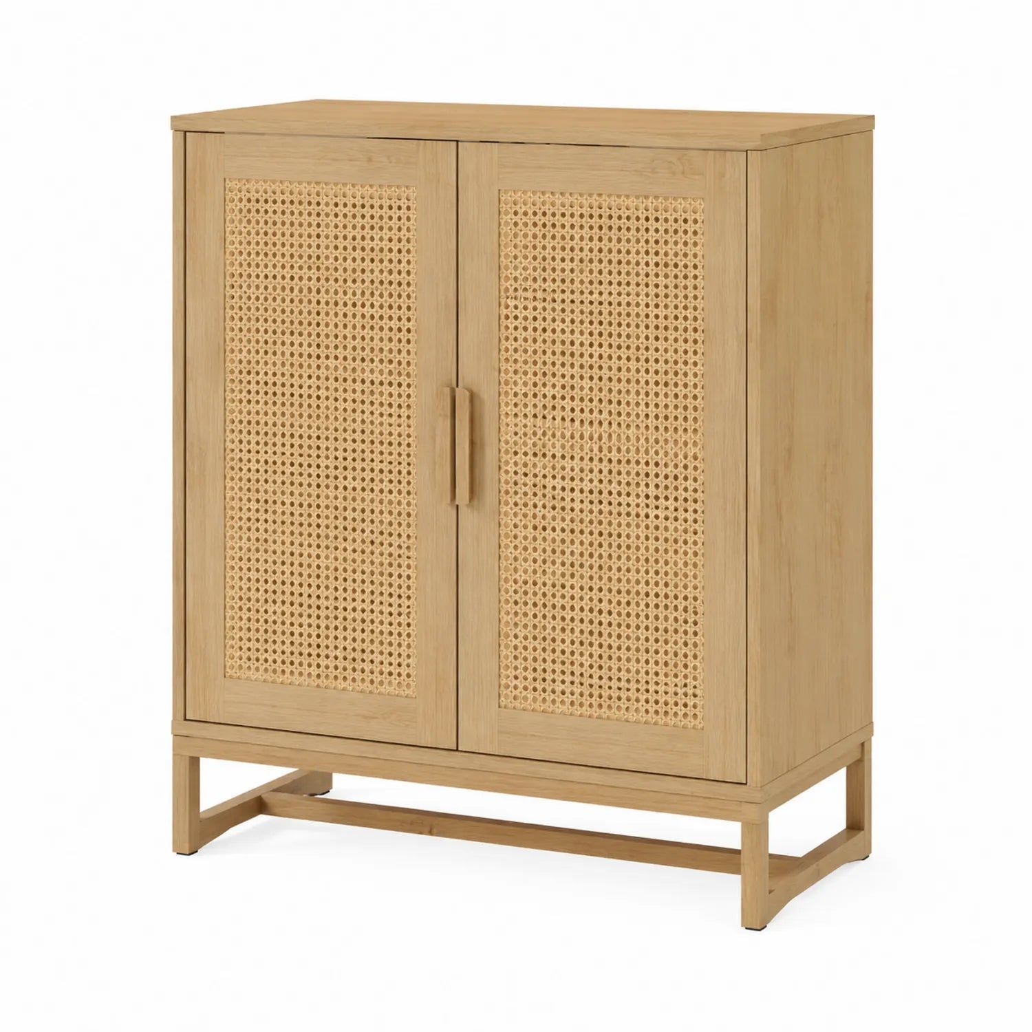 Credenza in Legno con Rattan Naturale