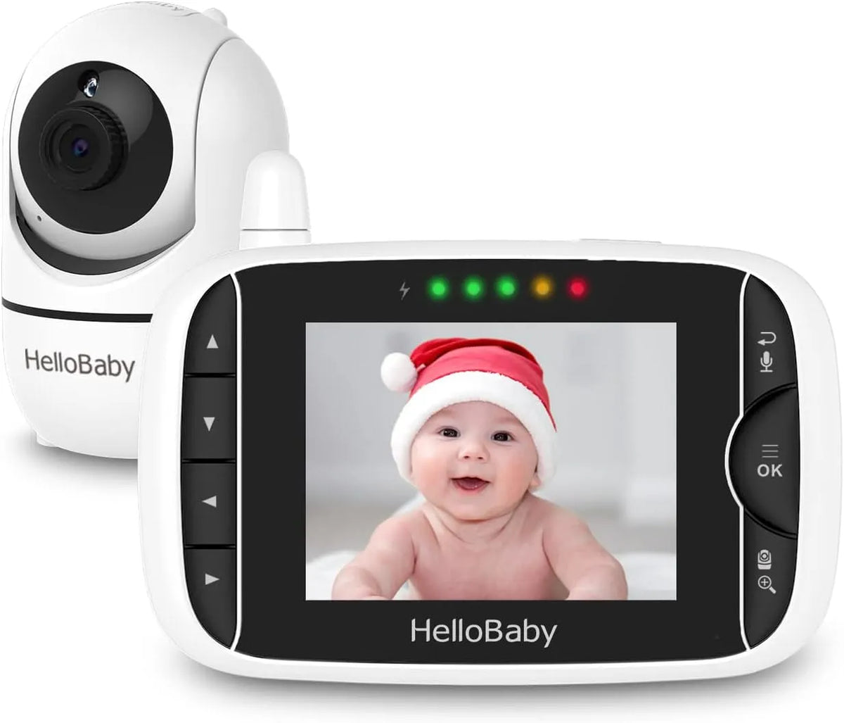 Monitor, HelloBaby, display LCD, 2 zone di temperatura, Modalità VOX, 3,2 Pollici