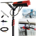 lavavetri, dispenser, Spazzola, pulitore, pulitore elettrico per vetri, 55 cm, 3,6 m, alluminio, per la pulizia delle finestre con lavavetri