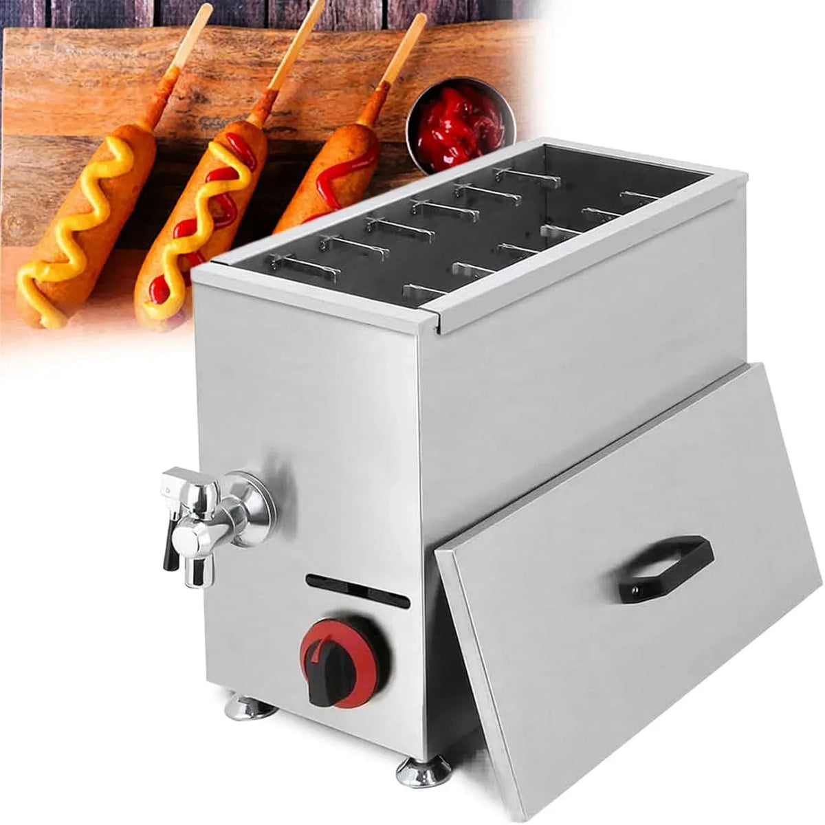 Macchina per Hot, 21 L, professionale, per Hot Dog al Formaggio da 21 Litri