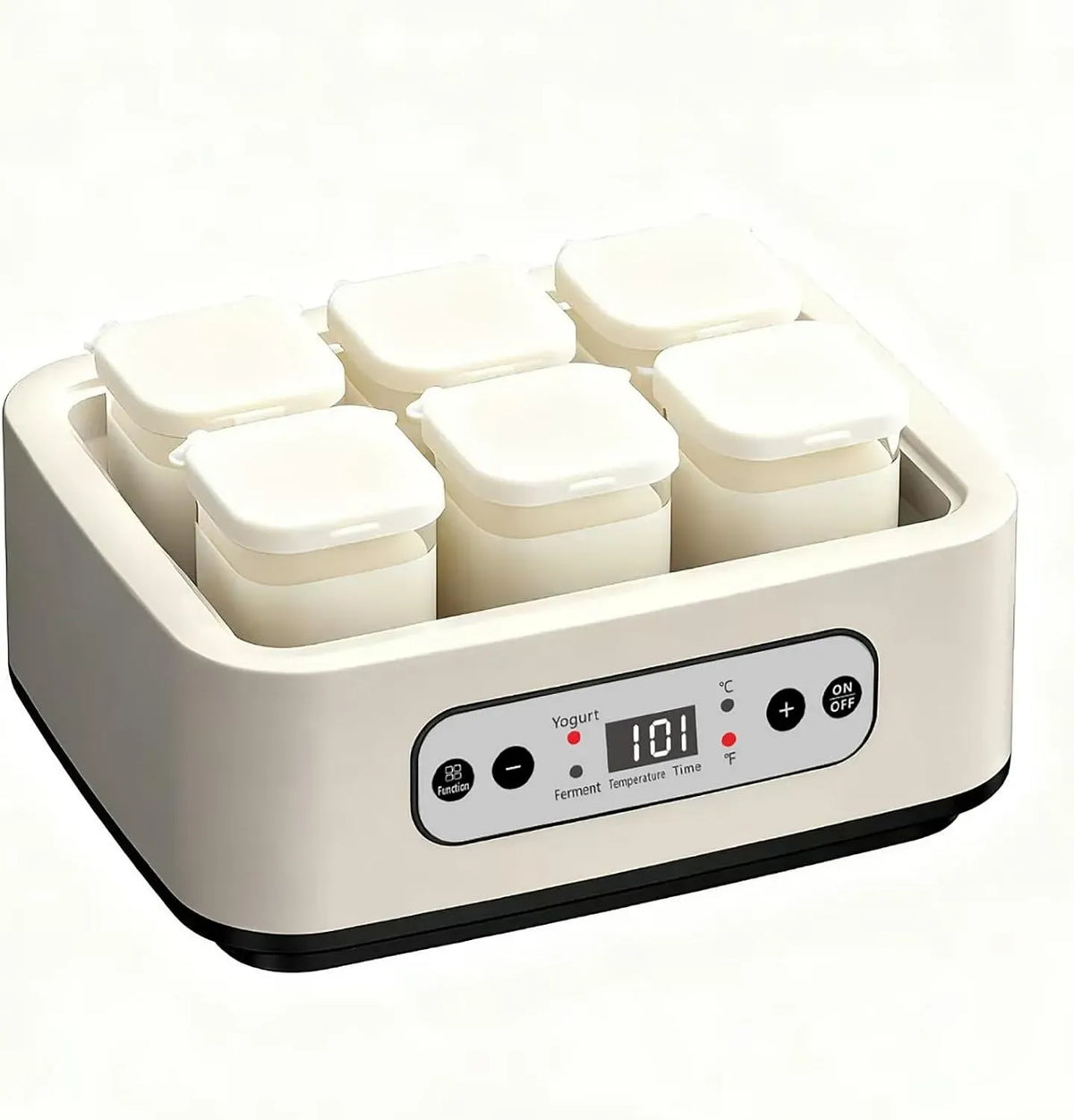 yogurtiera, Probiotic Smart Control, dotato di 6 vasetti di vetro, sicuro e durevole