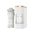 Lavello da cucina MQ7, bianco, Depuratore d'acqua diviso in oro bianco RO e prefiltro