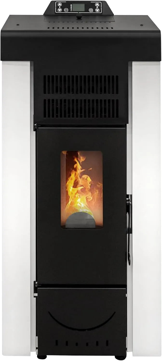 15H A PELLET ITALIA Niagara 14 KW Canalizzata, Stufa ad Aria Ventilata Efficienza 89% Scalda 130m² Autonomia Programmabile 5 Velocità e Potenze