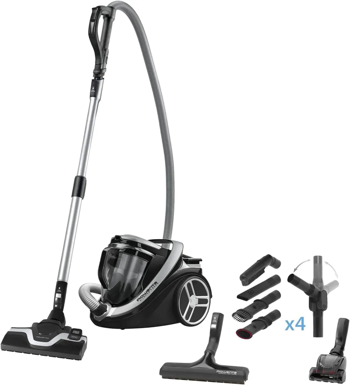 Rowenta RO7689 Aspirapolvere, 2.5 L, 550 W, silenzioso, Silence Force Cyclonic, Adatta a tutte le Superfici