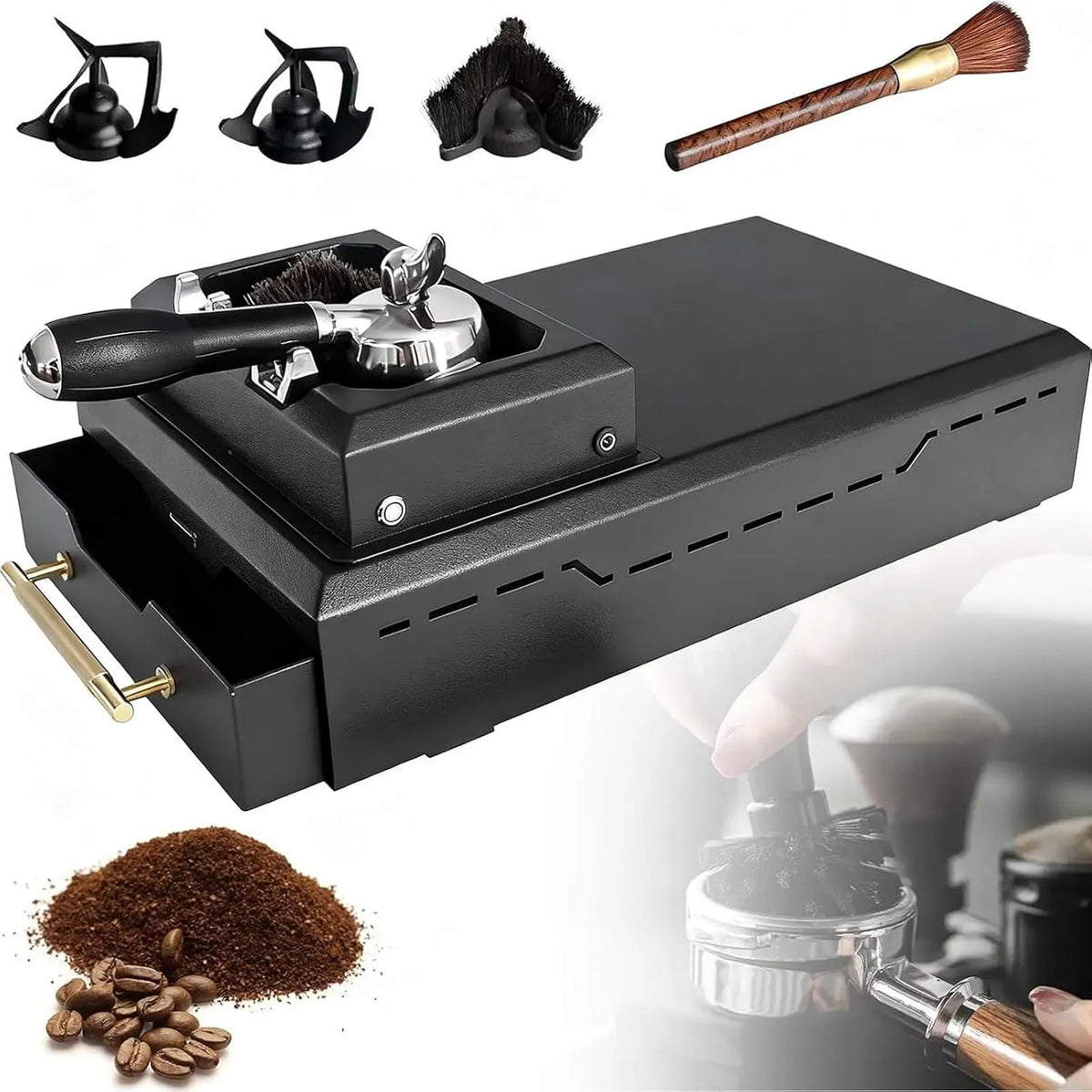 Pulitore, Spazzola, 58 mm, professionale, rimovibile, per portafiltri da 58 mm per Macchine Espresso