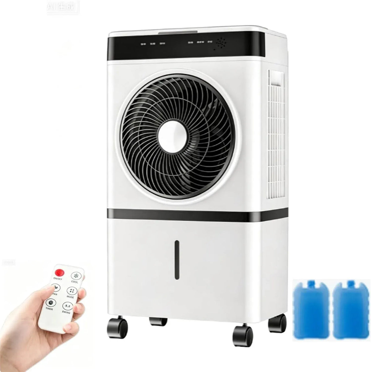 Controller Wi-Fi per condizionatore, 14 L, portatile, timer, ampio serbatoio, Raffrescatore Evaporativo Portatile con Telecomando