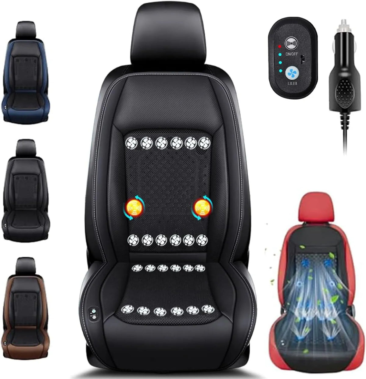 Cuscino, 24 V, 3 velocità, nero, per Sedile Auto Icyseat