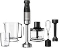 Kenwood HBM80.322BK Emulsionatore, Triblade XL Pro, Tritatutto da 500ml, Bicchieri 700 e 250 ml, 1200W, Minipimer con Sistema Triblade, Velocità