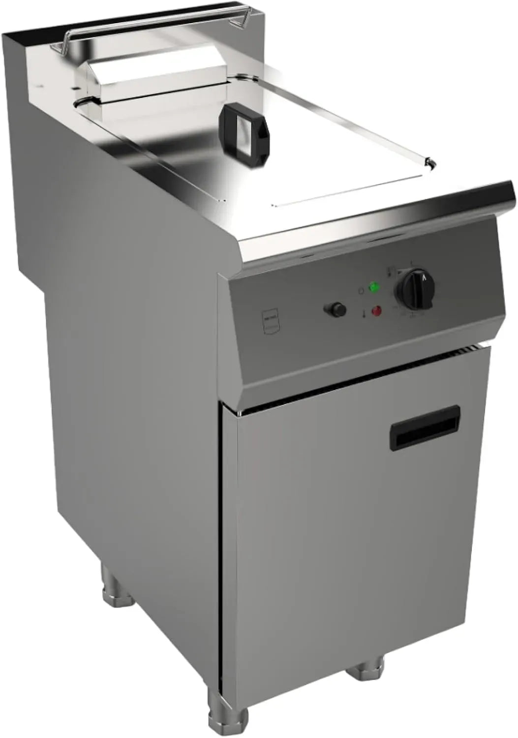 GESDF1021 acciaio inox, argento, per Professional Friggitrice elettrica a libera installazione, 70 x 40 x 95, 21 L, 15 kW, 400 V, 3 cestelli