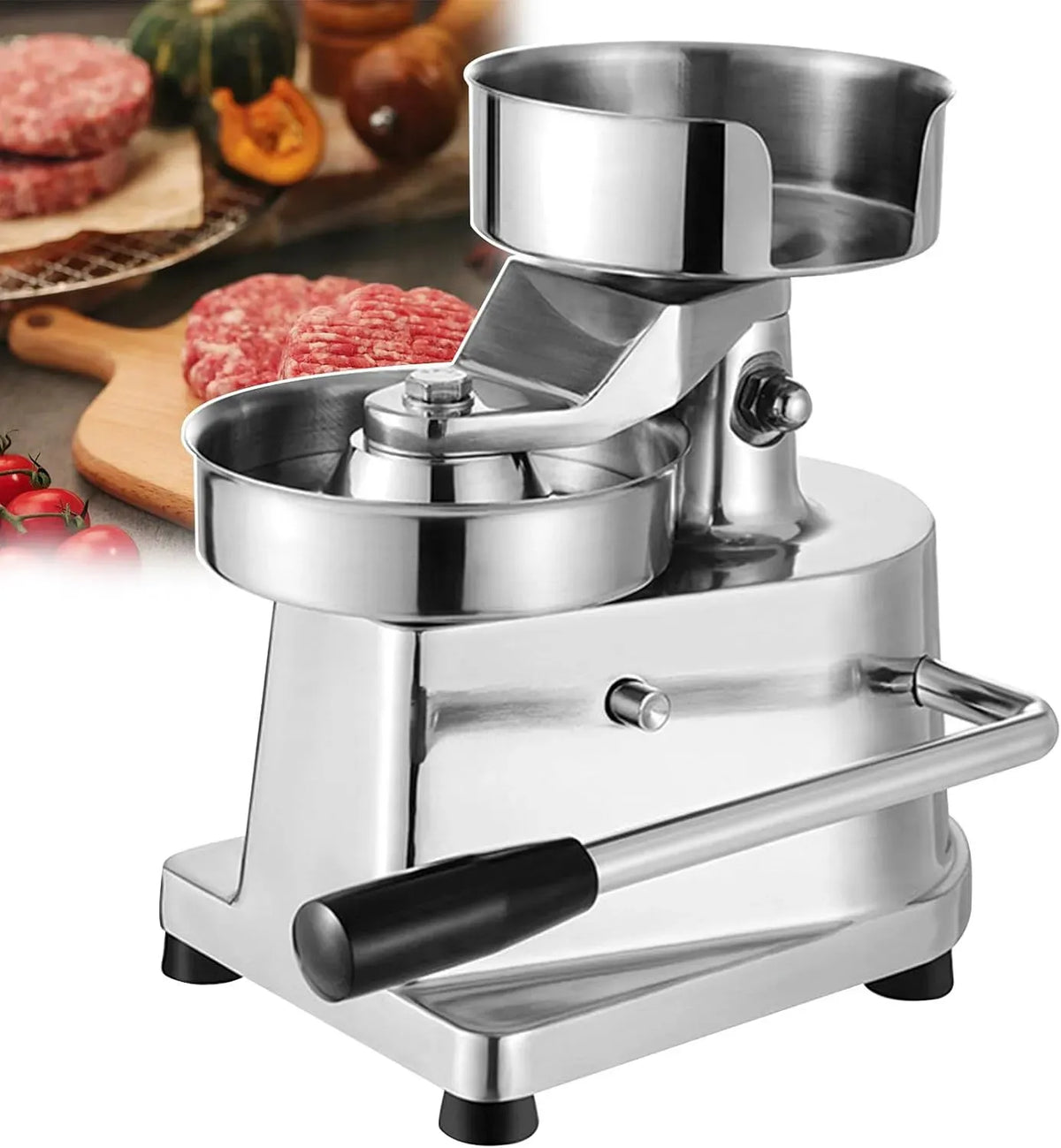 Macchina Per Hamburger, Pressa, 150 mm, professionale, acciaio inox, per Hamburger Commerciale In Acciaio Inossidabile