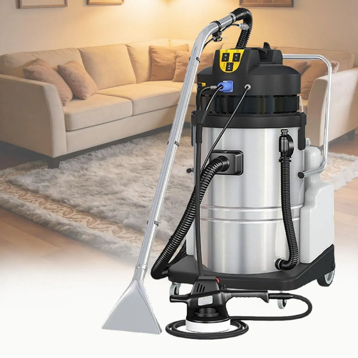 Lavatrice, 30 L, professionale, acciaio inox, Uso Domestico e Commerciale 30L, per Tappeti, Pulitrice 3 in 1 Professionale per Imbottiti