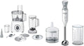 Bosch X 220 Mcm3200W Robot da cucina, 375 X 220 X 260Mm, 800 W, 600 W, bianco, Bianco/Grigio 375 260Mm & Ergommi Mi er A Immersione, 70 Decibel