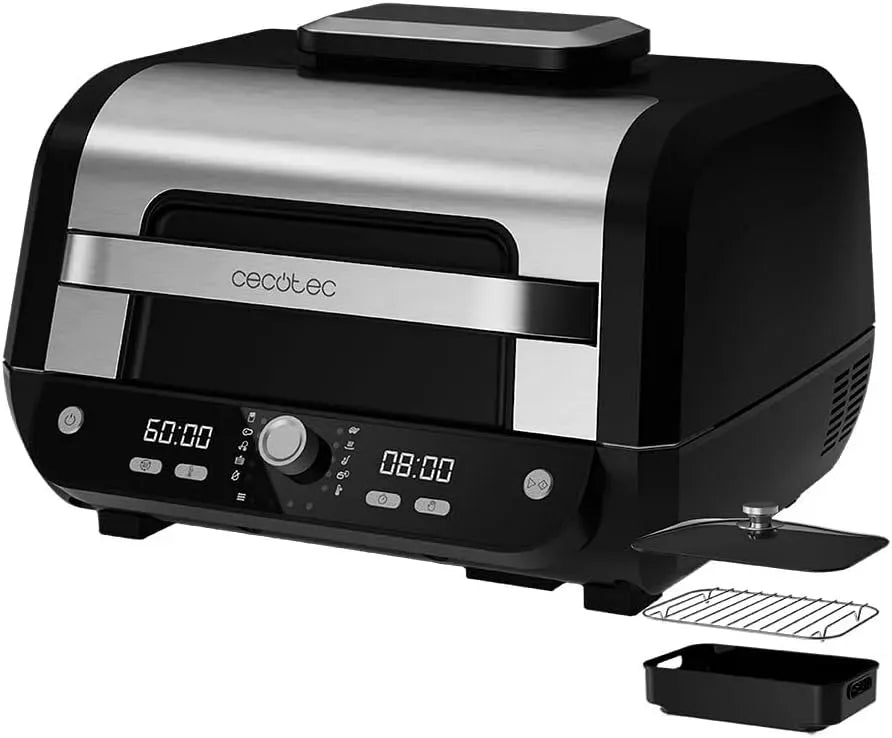 Cecotec Friggitrice ad aria, 8 L, 1700 W, 2 zone di temperatura, 12 modalità predefinite, 4 livelli di griglia