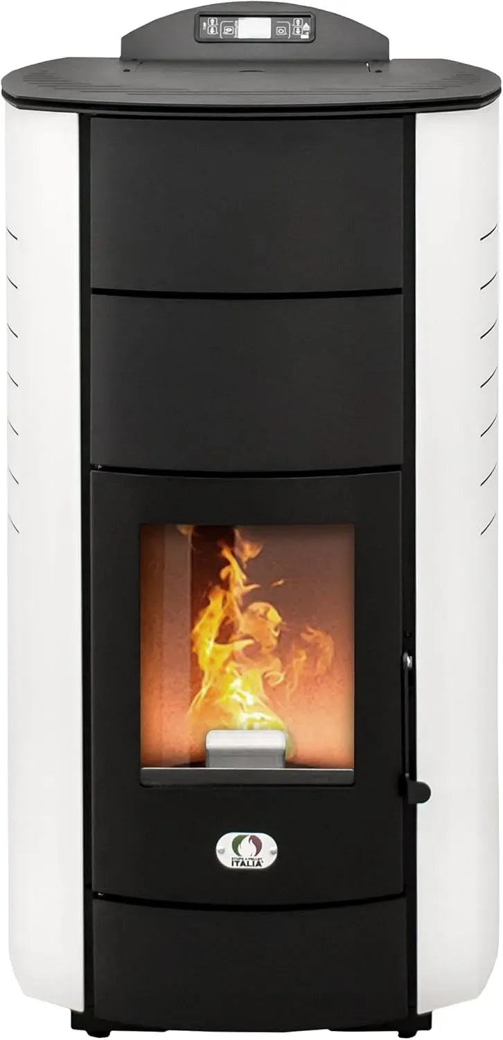 22H A PELLET ITALIA Manhattan 20 KW, Stufa a Pellet Idro per Riscaldamento e Acqua Calda Efficienza 90% Scalda 120m² Autonomia Programmabile 5