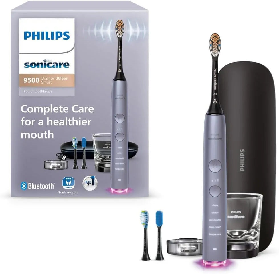 Philips serie 9500 HX9923/41 con custodia di ricarica, Sonicare DiamondClean Smart Electric, 5 modalità, HX9923/41, Spazzolino da denti ricaricabile