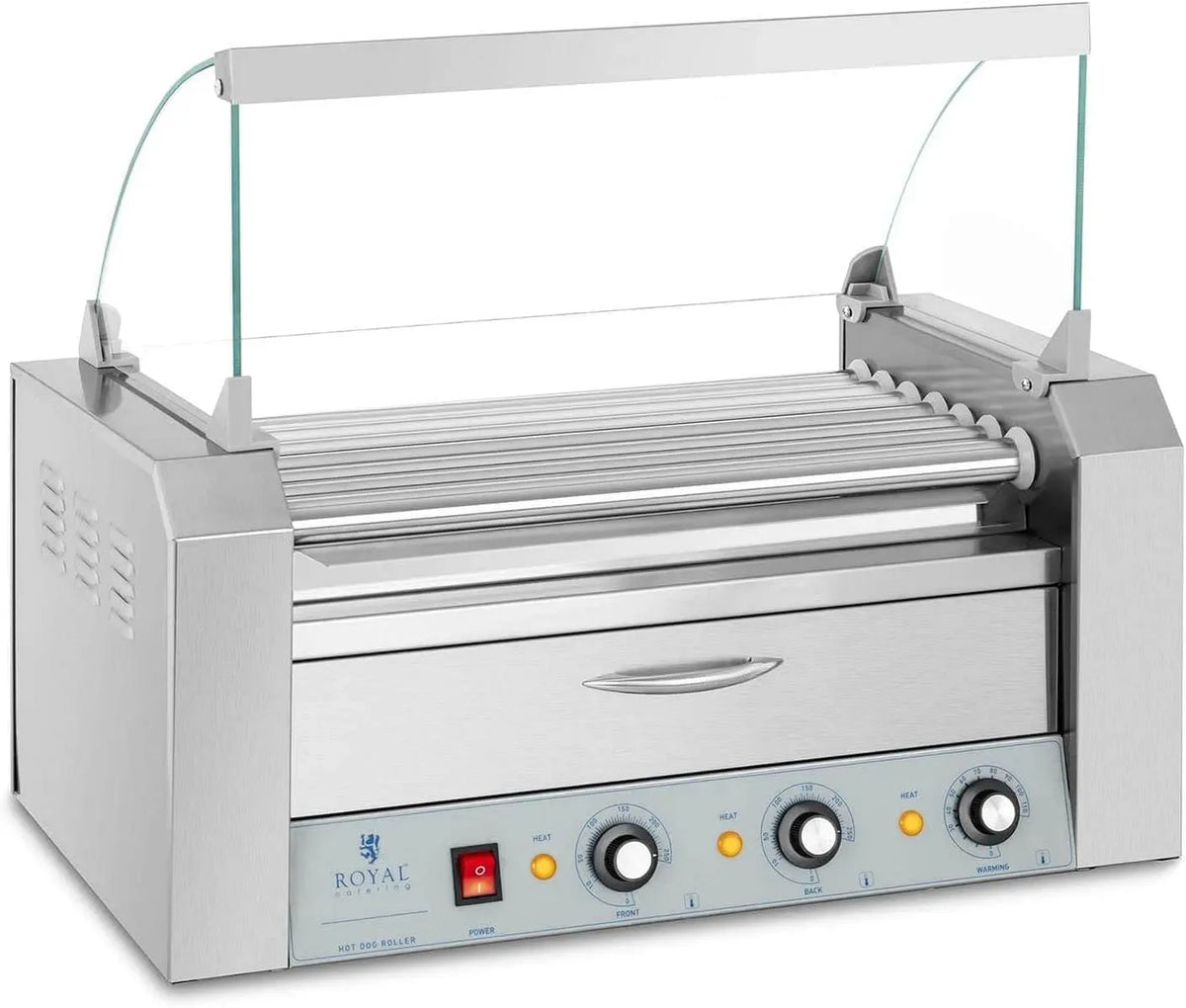 RC-RG7DC Griglia, 30 a 250 °C, 1.500 W, professionale, ristorazione, per Hot Dog RC-RG7DC