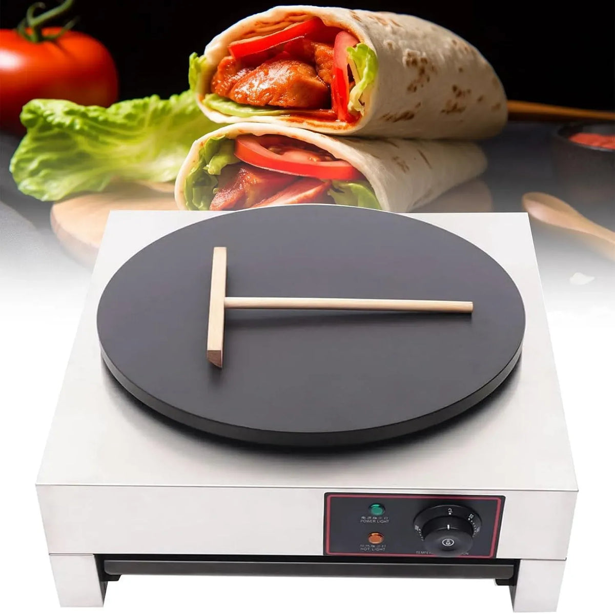 Pentola e padella, 50 a 300 °C, rivestimento antiaderente, professionale, Piastra riscaldante 50-300 °C Pancake