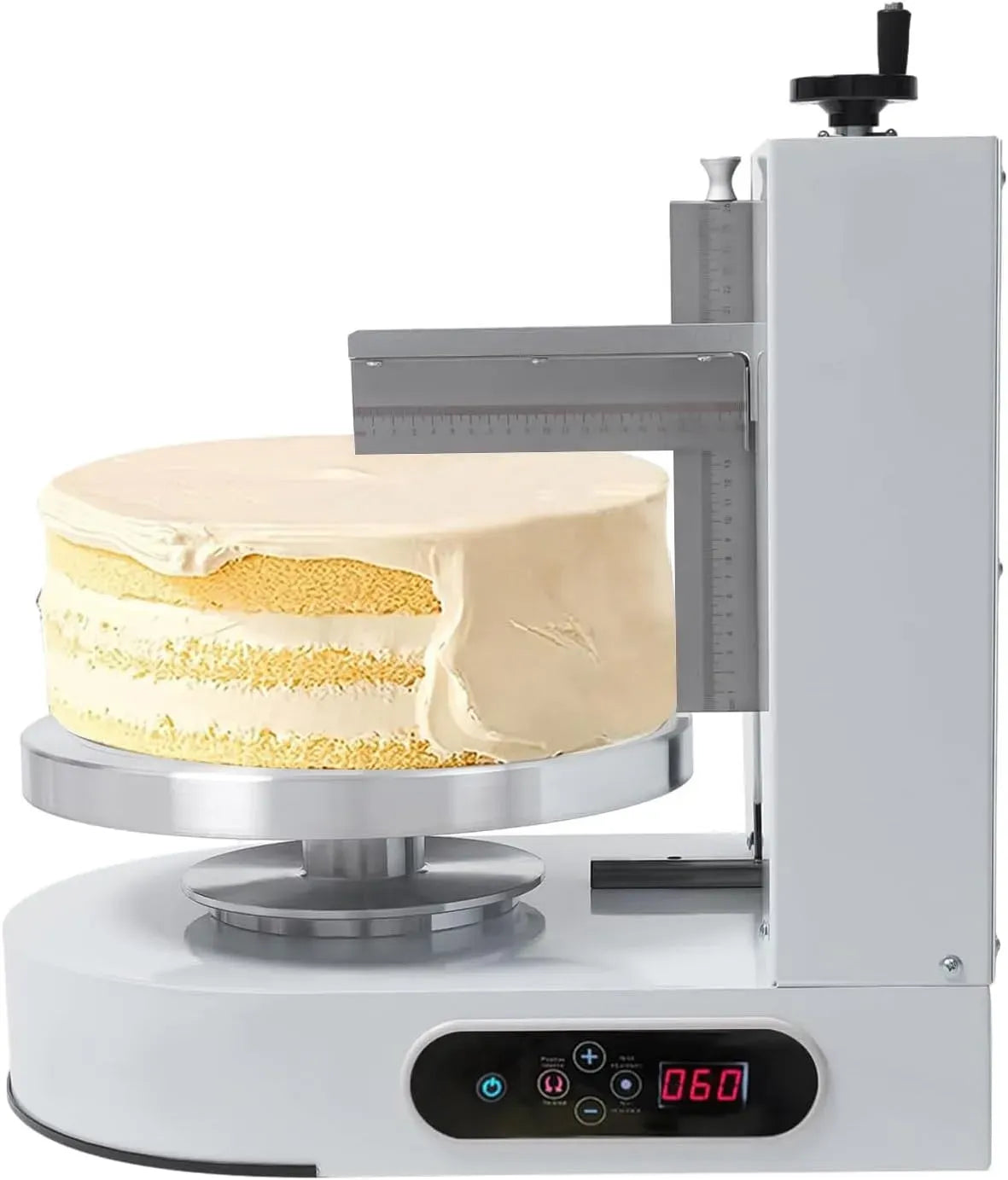 macchina per torta, bilancia, tavolo, 12 pollici, Ø 35 cm, per torta da 4-12 pollici con spatola e bilancia