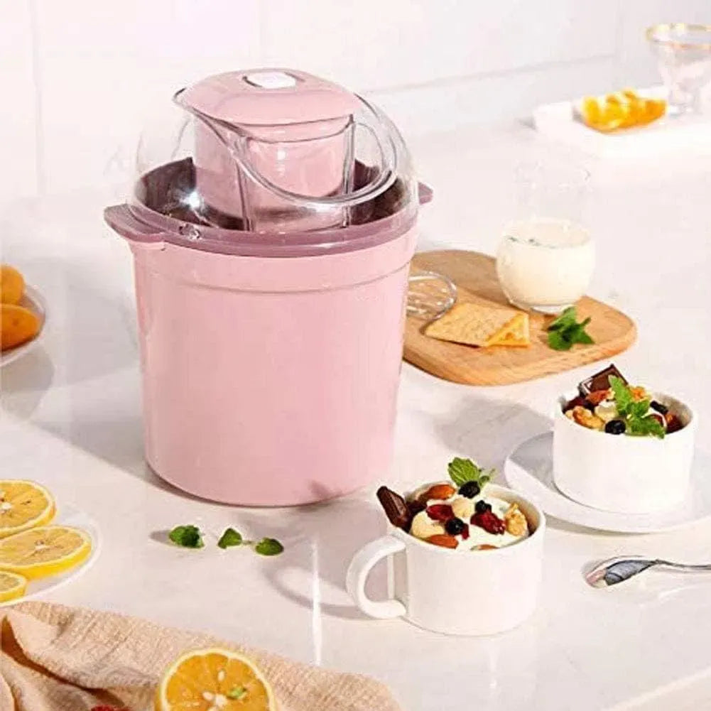 Macchina per Gelatiera, macchina per gelato e sorbetto, 800 Ml, per Bambini Macchina per Gelatiera Elettrica Fai-da-Te P