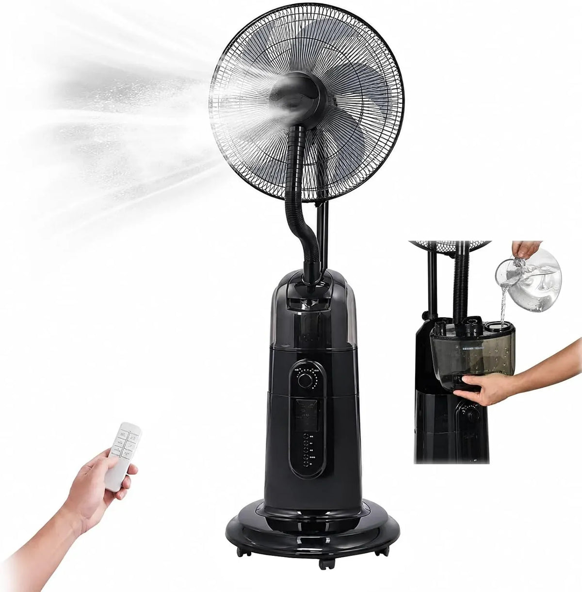 Raffrescatore evaporativo 280ml/h, portatile, raffreddatore evaporativo d'aria, Raffreddatore D'aria Portatile Con Nebbia Ultrasuoni