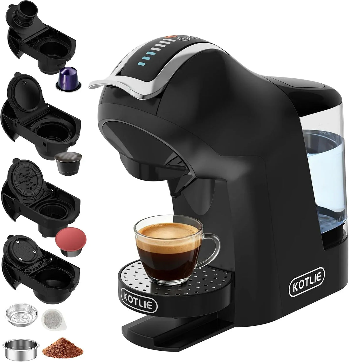 Nespresso EM-308B Macchina da caffè, 44 mm, caffettiera elettrica, per Dolce Gusto