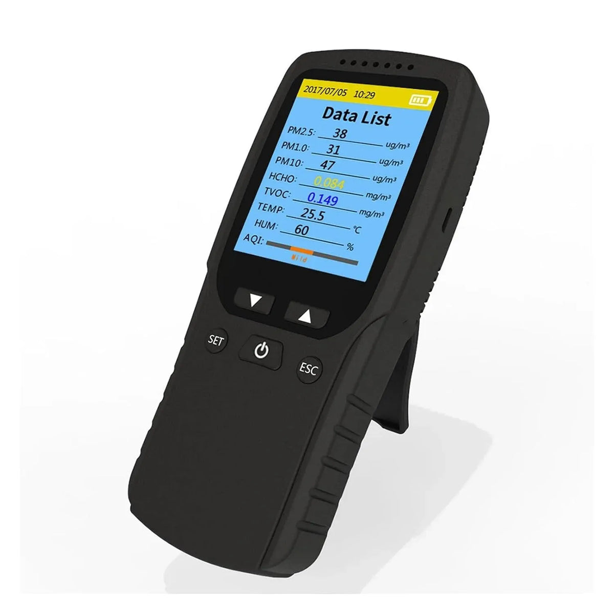 Monitor, Misuratore PM2.5/TVOC/HCHO, schermo per PC, Qualità dell'aria