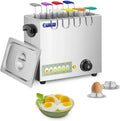 Bollitore elettrico RCEB-8T, professionale, ristorazione, acciaio inox, 4 Portauova incl, a 8 Uova, 8 Cucchiai, 2.600 W