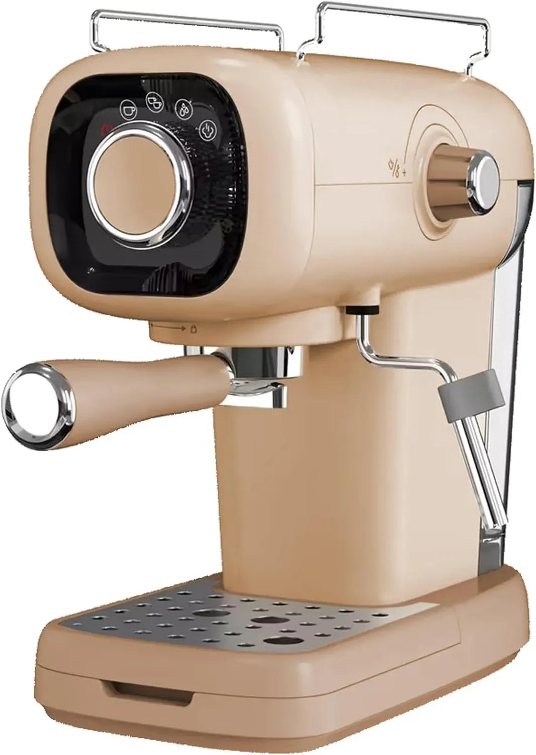 macchina da caffè elettrica, acciaio inox, plastica