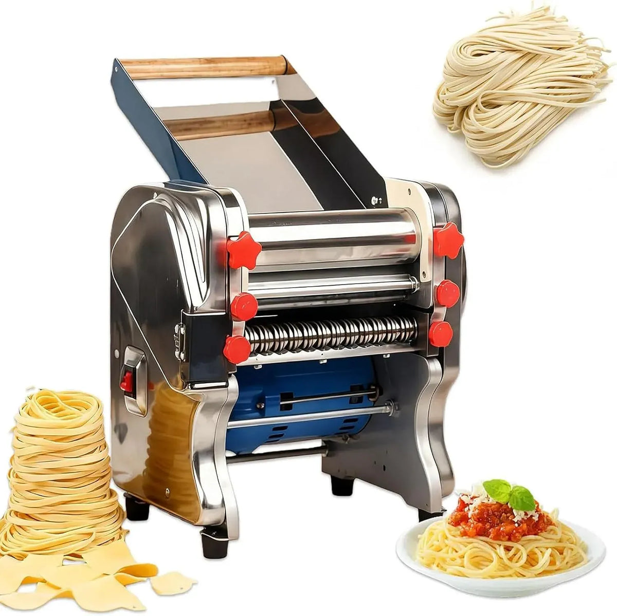 200-Kneading Macchina Per La, 750 W, 9 mm, 20 mm, professionale, acciaio inox, per La Pasta Elettrica 750W
