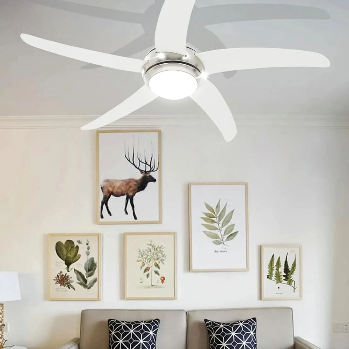 Ventilatore, 128 cm, esterno, decorazione del soggiorno, bianco