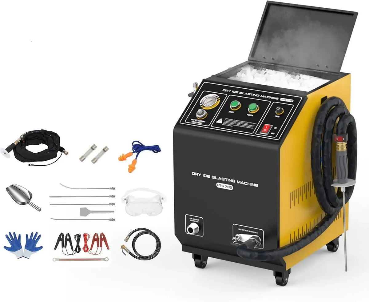 HTS705 V/220 Macchina per sabbiatura, Motore, 110 V, 220 V, per sabbiatura con Ghiaccio Secco HTS705 Detergente DE-C