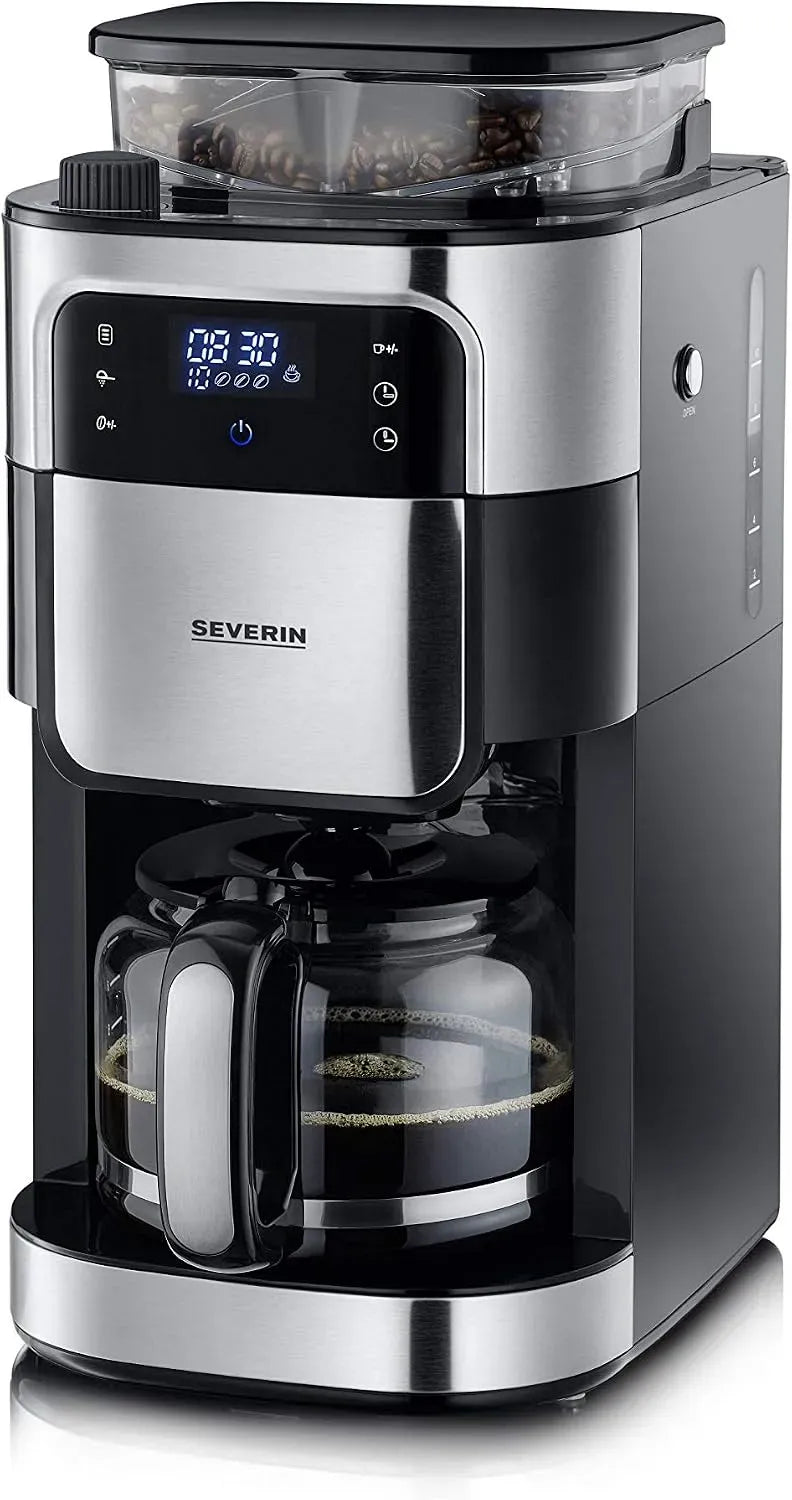 Severin KA 4813 Macchina da caffè, 1,25 L, 1000 W, acciaio inox, fino a 10 tazze/ca