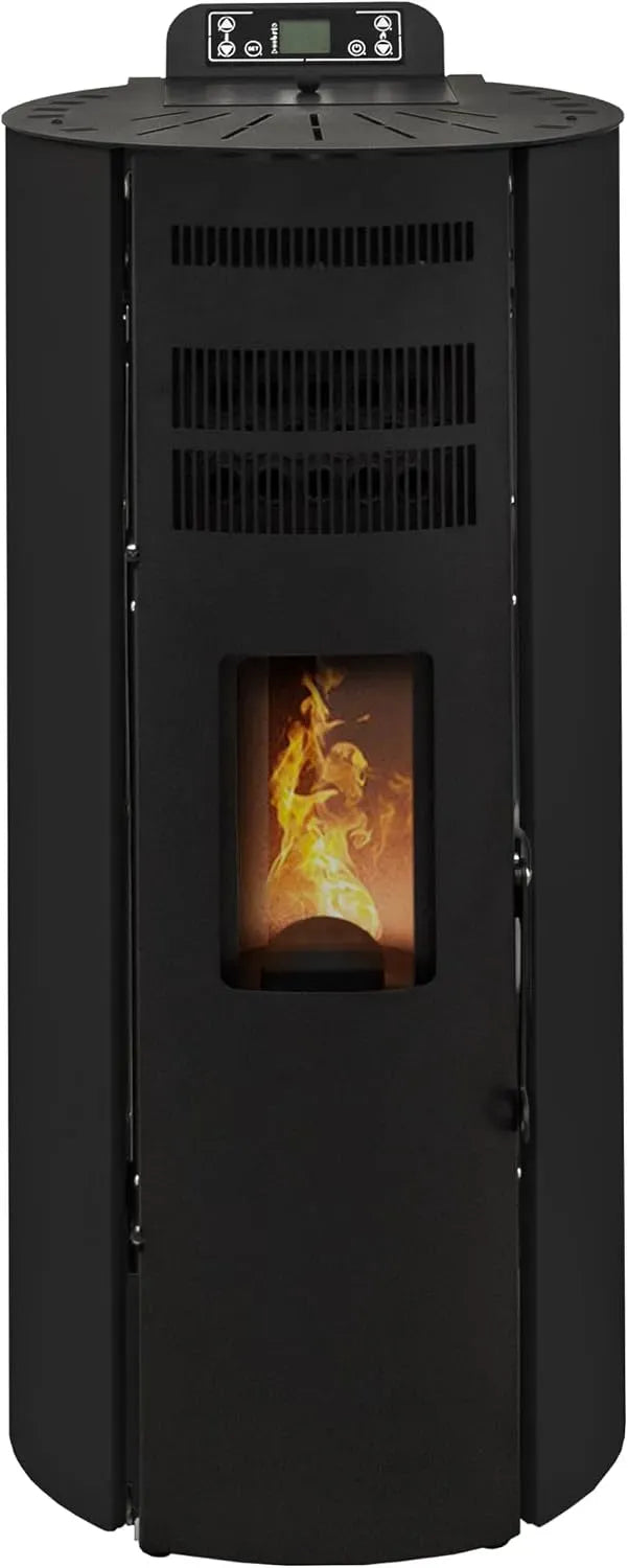 15H A PELLET ITALIA Boston 14 KW Canalizzata, Stufa ad Aria Ventilata Efficienza 89% Scalda 130m² Autonomia Programmabile 5 Velocità e Potenze