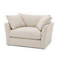 Divano Loveseat in poliestere beige con cuscini
