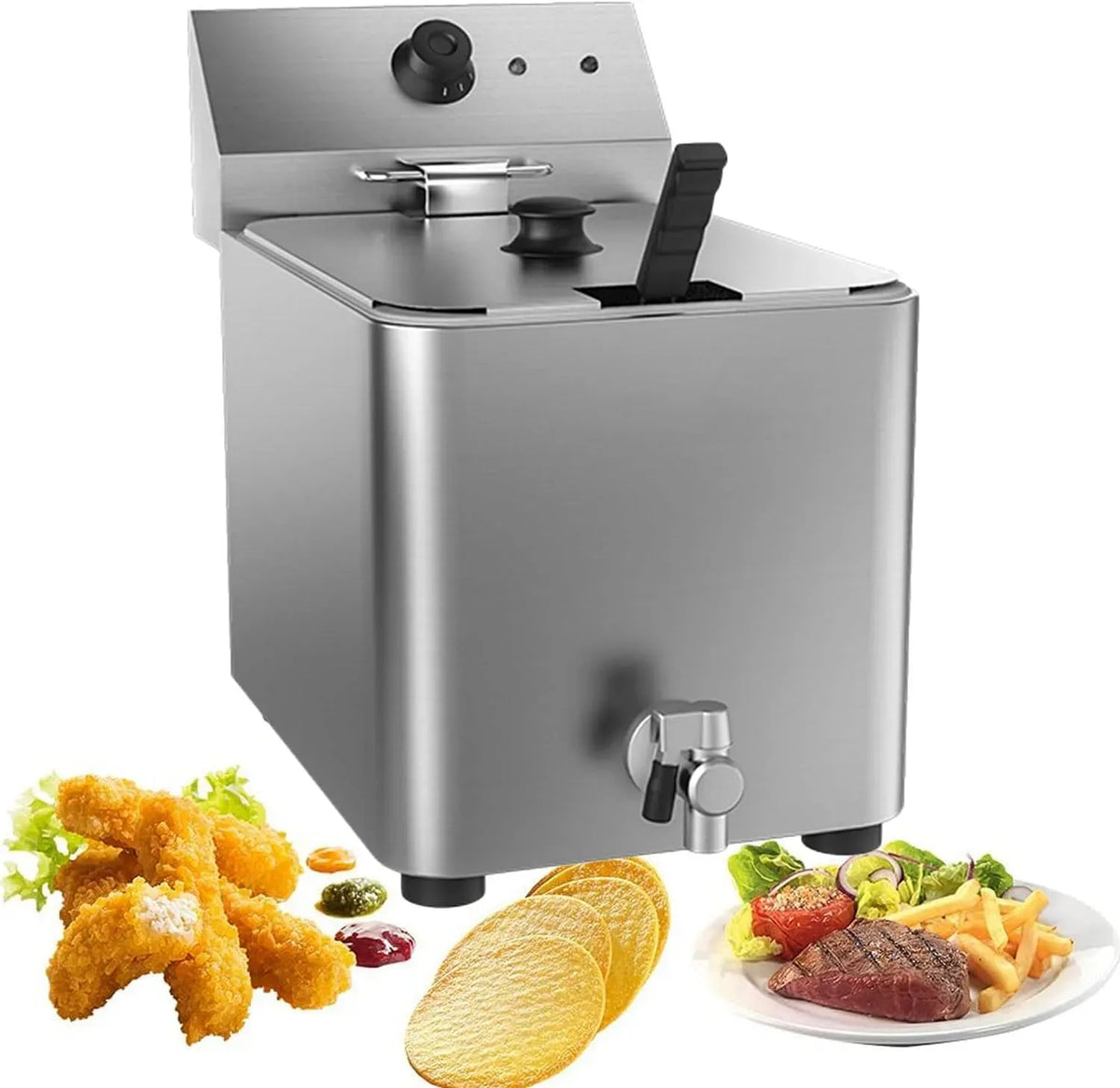 Pentola e padella, professionale, rimovibile, utensile da cucina, Friggitrice a gas commerciale Friggitrice a gas Friggitrice