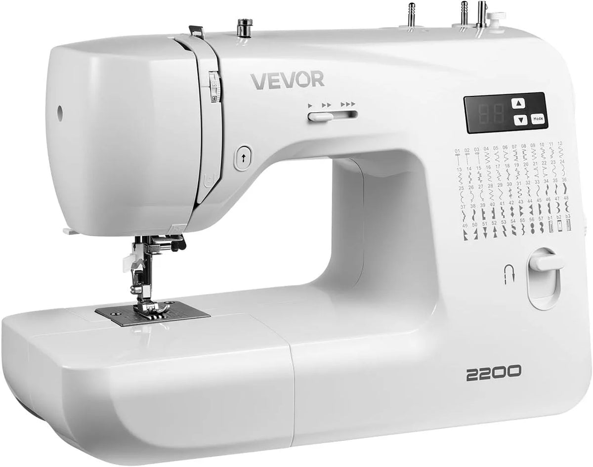 VEVOR Macchina da Cucire, Motore, macchina per cucito elettrica, bianco, per Lavori Artigianali