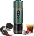 Nespresso Macchina da caffè, 12 V, portatile, verde, per 12V Auto e Camion e Campeggio