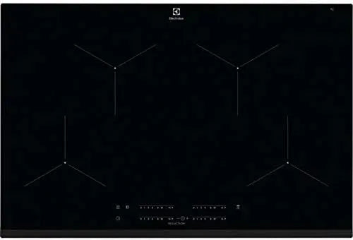 Piano cottura a induzione, 80 cm, piastra a induzione, nero, 4 Piastre