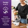 Philips SCF883/01 SCF721/20 Avent SCF883/01 EasyPappa Plus 4 in 1 Cuocipappa Multifunzione dotato di Set Vasetti SCF721/20 per la Conservazione delle