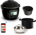 Moulinex YY5297FB Multicooker, pentola elettrica multifunzione, multicooker elettrico, 18 cm, 6 L, touch, Wi-Fi, nero, per dolci 18 cm