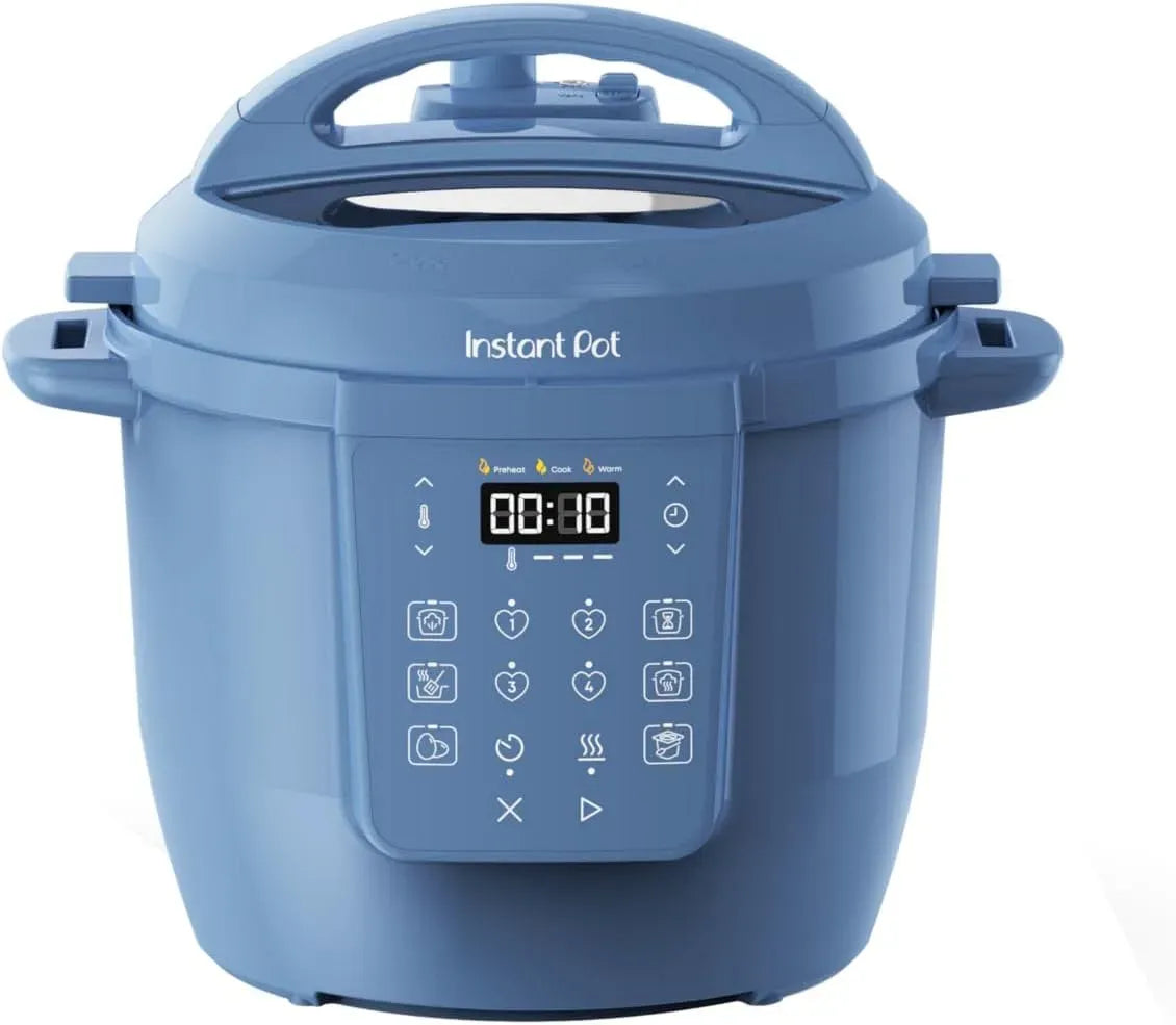 Pentola e padella 7-in-1, 5,7 L, acciaio inox, blu, Scaldavivande in Acciaio Inossidabile Spazzolato
