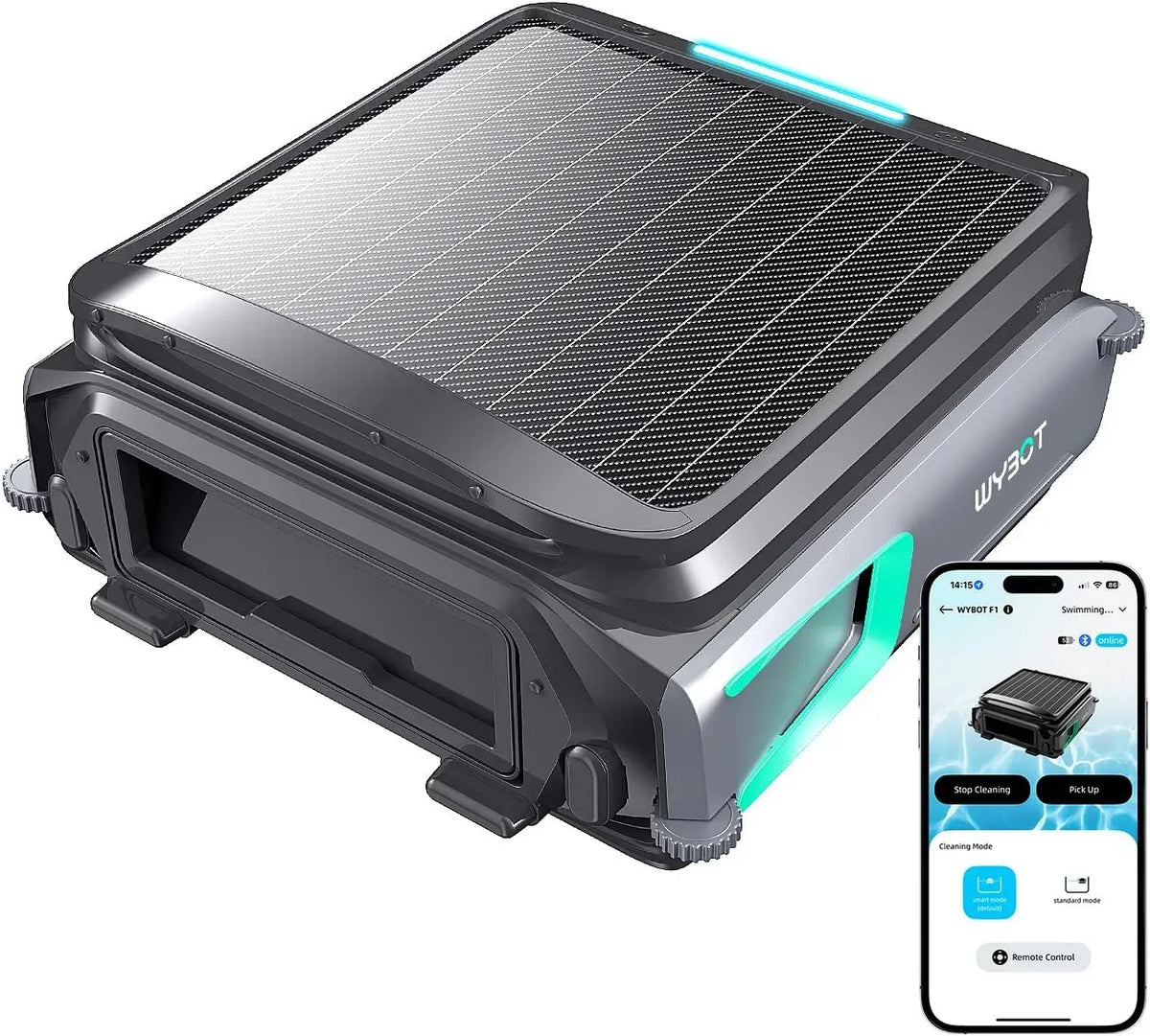 24h Piscina-Robot, Batteria, senza fili, verde, per Tutti I Tipi di Piscina-Robot Piscina Senza Fili, WYBOT