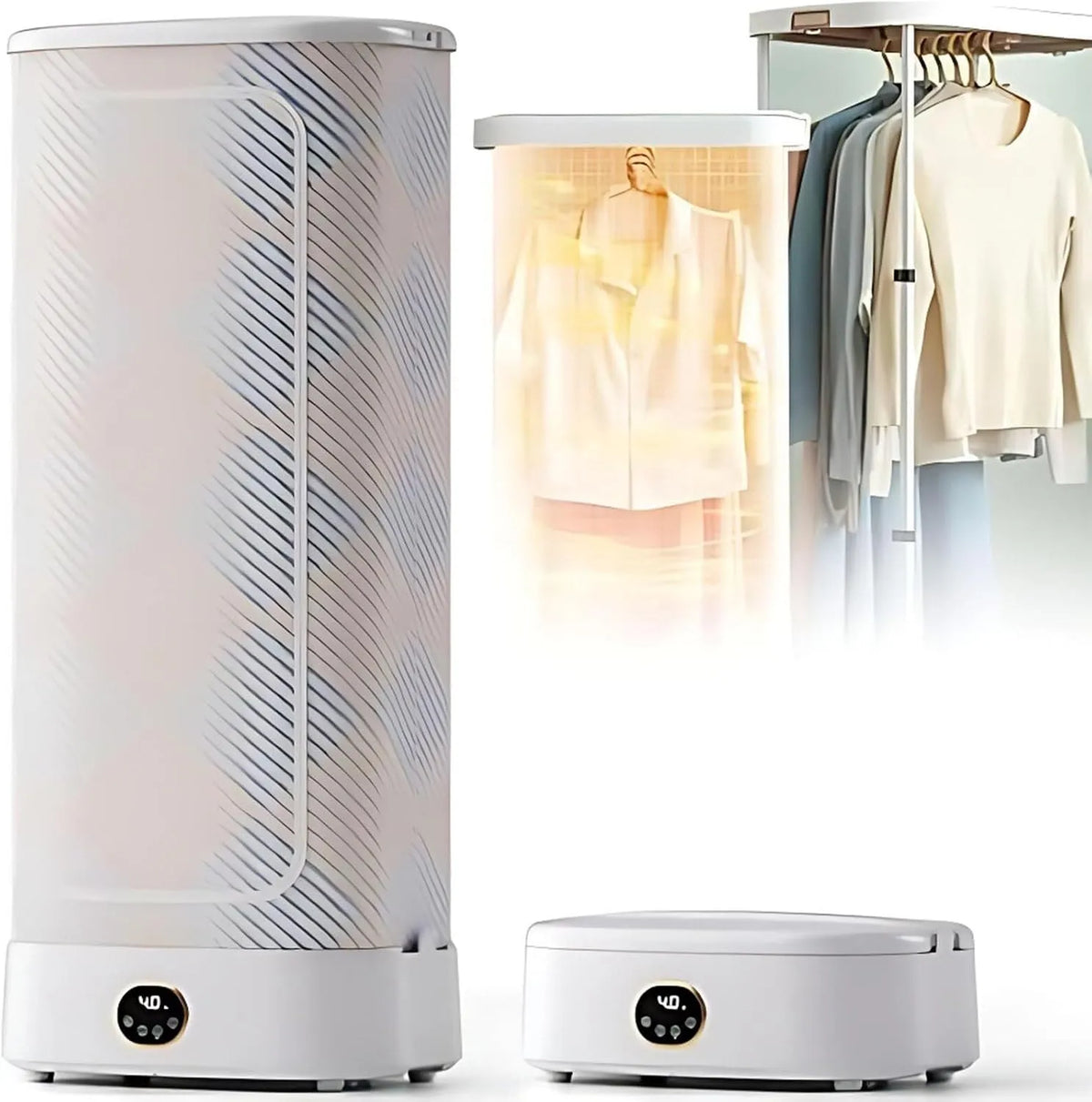 Asciugatrice, portatile, vapore, flusso di calore circolante a 360°, stiratrice a vapore