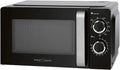 Forno a microonde MWG 1208, 17 L, 900 W, grill, timer, nero, inclusa griglia per barbecue, piatto girevole a 360°, timer con segnale finale