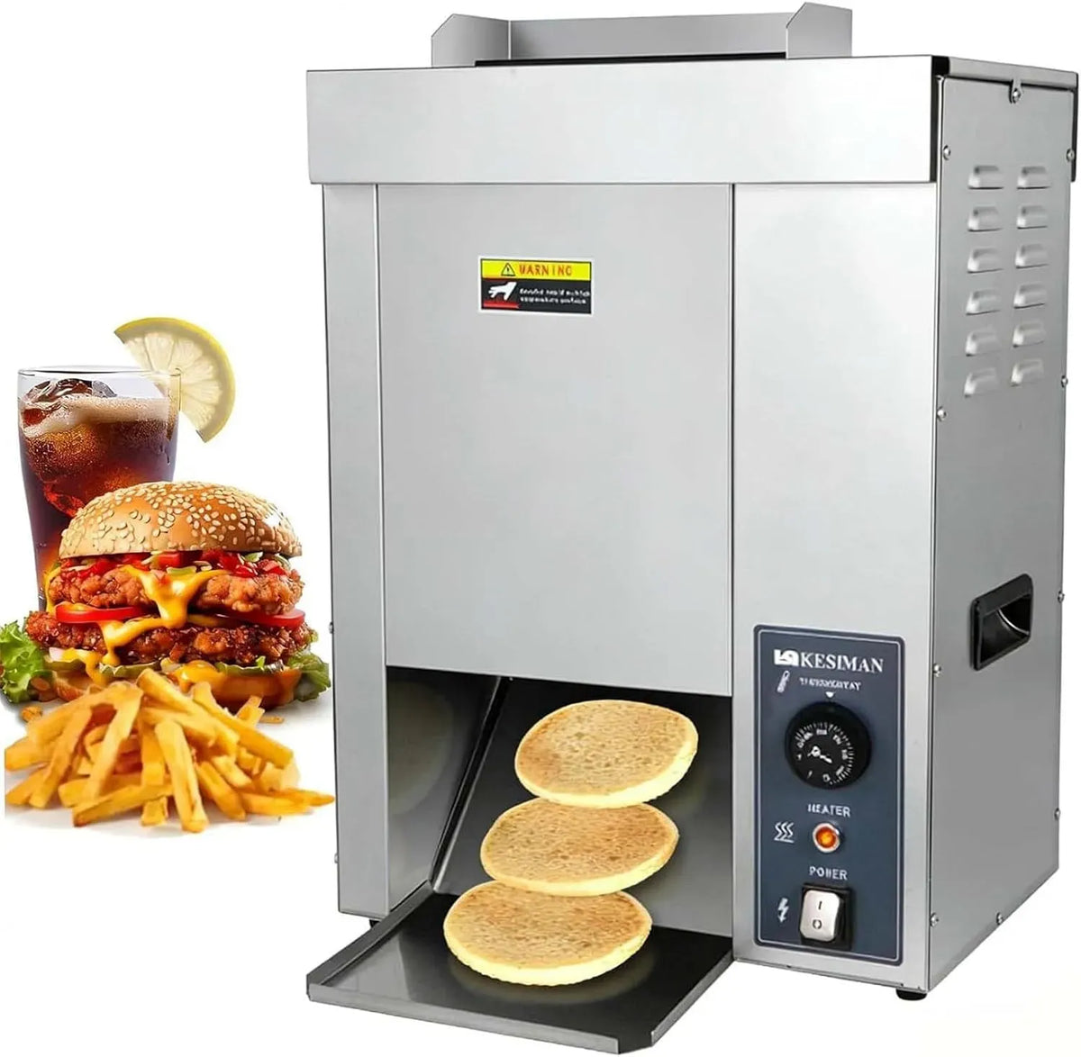 Macchina per il pane, 2000 W, 50 a 300 °C, panificatrice, professionale, 2 zone di temperatura